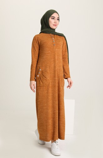 Senf Hijab Kleider 3070-02