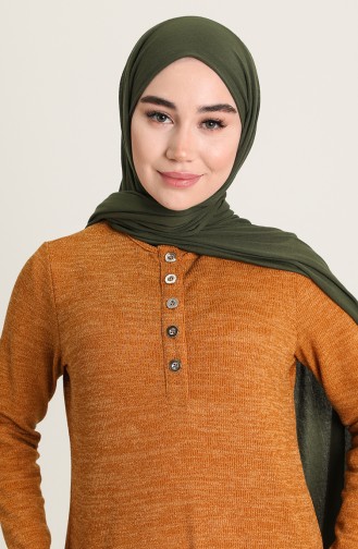 Senf Hijab Kleider 3070-02