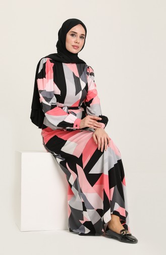 Rosa Hijab Kleider 60239-01