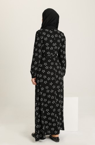 Schwarz Hijab Kleider 60241-01