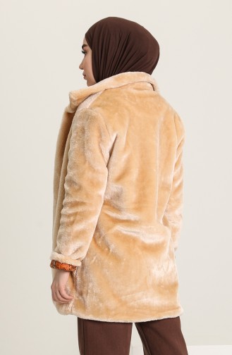 Furry Coat 182825-03 Beige 182825-03