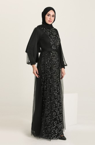 Habillé Hijab Noir 5632-08