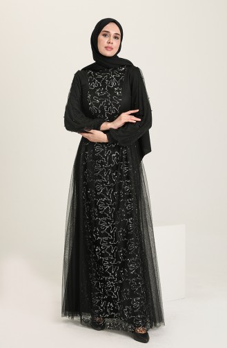 Habillé Hijab Noir 5632-08