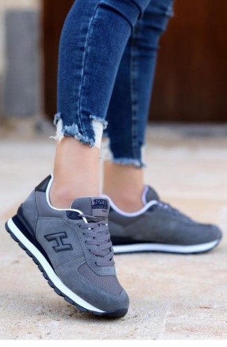 Gray Sport Shoes 19250-2.GRİ