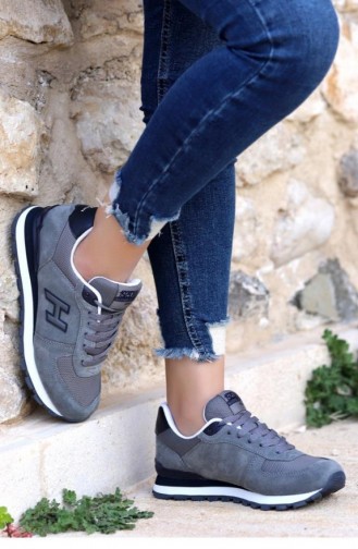 Gray Sport Shoes 19250-2.GRİ