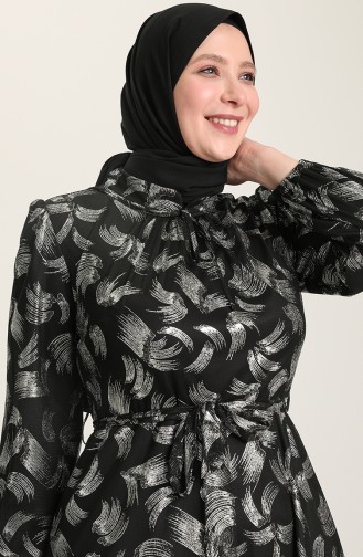 Silbergrau Hijab-Abendkleider 6028-02