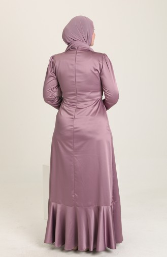 Violet Hijab Evening Dress 6029-04