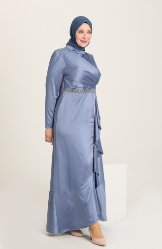 Indigo Hijab Evening Dress 6029-05