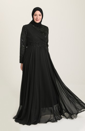 Habillé Hijab Noir 6388-01