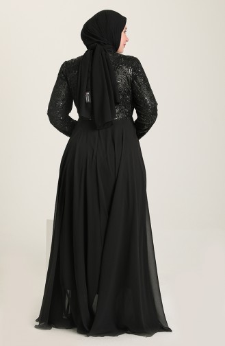 Black İslamitische Avondjurk 6388-01