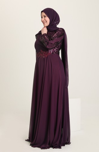 Habillé Hijab Plum 6388A-01