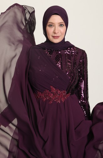 Habillé Hijab Plum 6388A-01