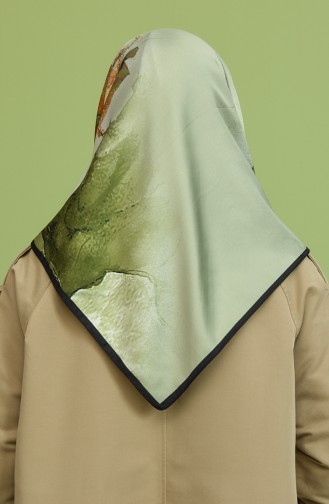 Karaca Poly Rayon Eşarp 90846-03 Siyah Yeşil