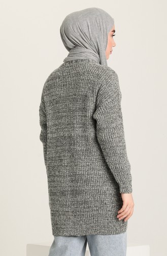 Dunkel-Grau Strickjacke 4371-04