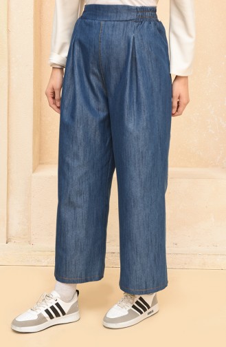 Bol Paça Kot Pantolon 3607-02 Lacivert