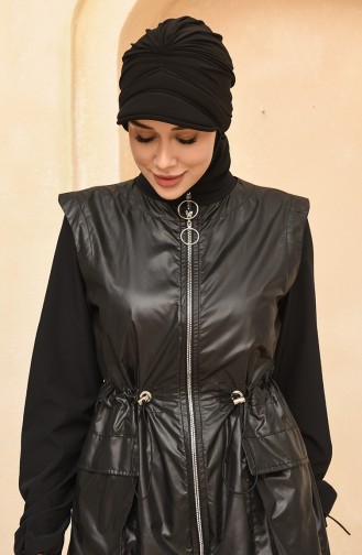 Schwarz Hijab Badeanzug 228401-01