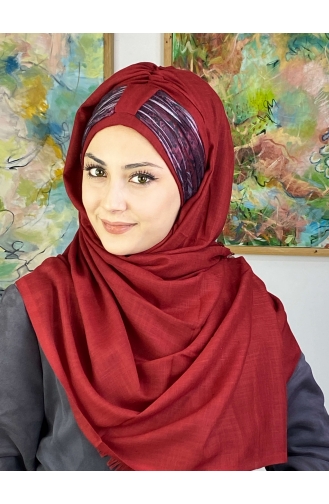 Dark Claret Red Ready to wear Turban 526OCKTBRT-01