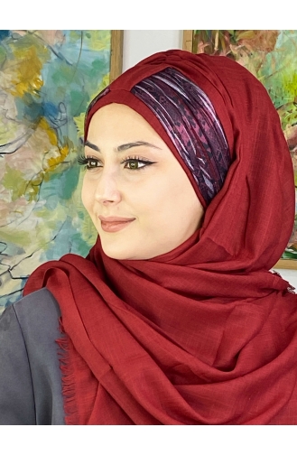 Dark Claret Red Ready to wear Turban 526OCKTBRT-01