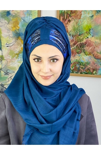 Dark Blue Ready to wear Turban 626OCKTBRT-01