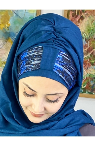 Dark Blue Ready to wear Turban 626OCKTBRT-01