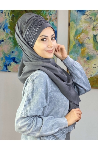 Gray Ready to Wear Turban 526OCKDRP-01