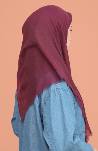 Flamlı Eşarp 11474-20 Mürdüm