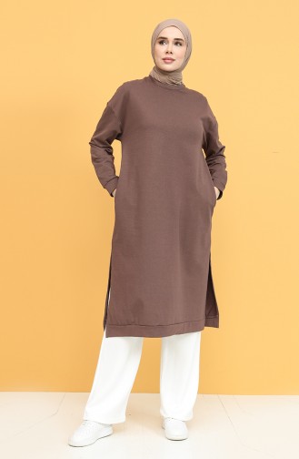 Sweatshirt Couleur Brun 3022-05