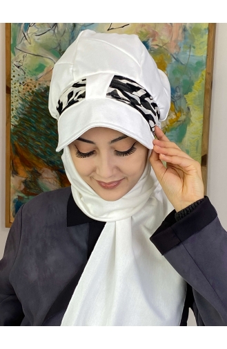 White Ready to Wear Turban 127OCKTBRT-01