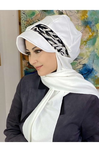 White Ready to Wear Turban 127OCKTBRT-01