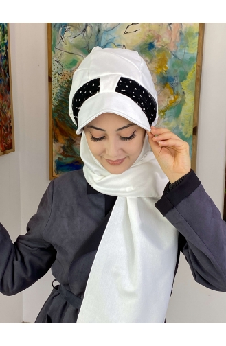 White Ready to Wear Turban 127OCKTBRT-02