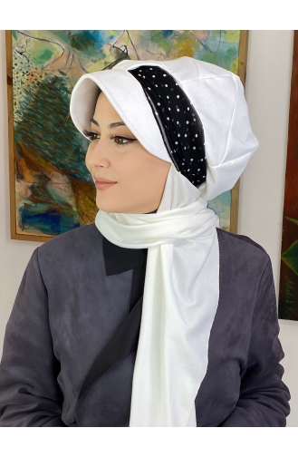 White Ready to Wear Turban 127OCKTBRT-02