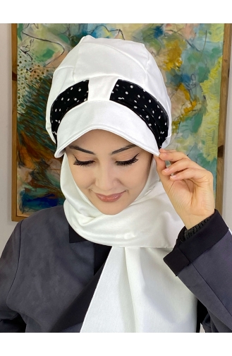 White Ready to Wear Turban 127OCKTBRT-02