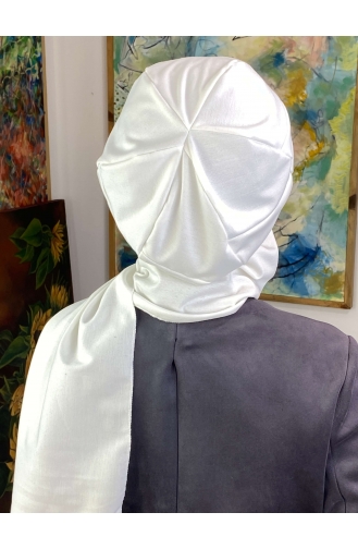 Weiß Praktischer Turban 127OCKTBRT-06