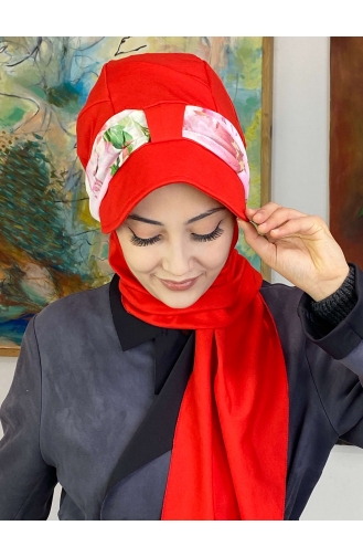 Pomegranate Color Ready to Wear Turban 527OCKTBRT-01