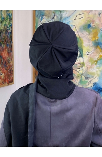 Black Ready to Wear Turban 827OCKTBRT-02