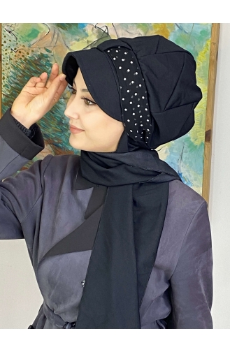 Black Ready to wear Turban 827OCKTBRT-02