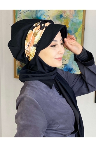 Black Ready to Wear Turban 827OCKTBRT-03