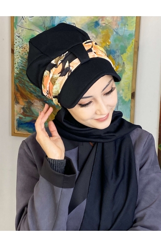 Black Ready to Wear Turban 827OCKTBRT-03