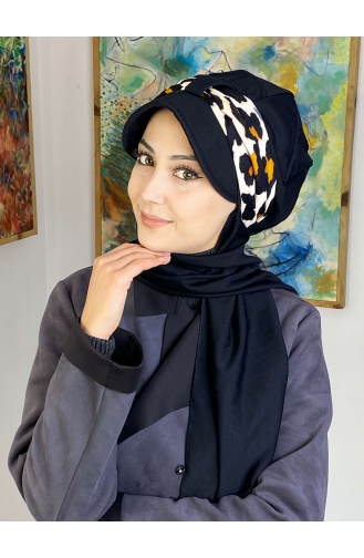 Black Ready to Wear Turban 827OCKTBRT-05