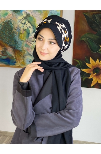 Black Ready to Wear Turban 827OCKTBRT-05