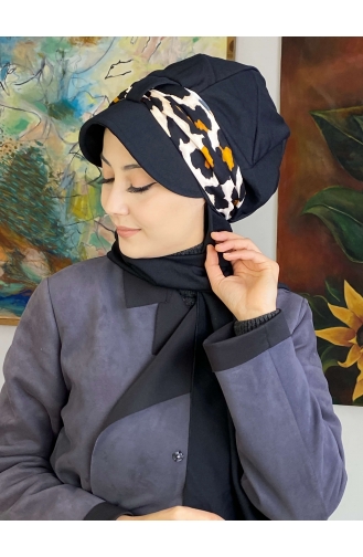 Black Ready to Wear Turban 827OCKTBRT-05