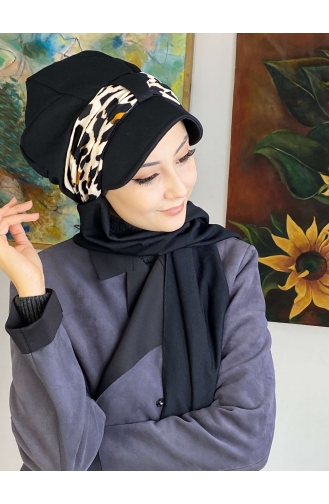 Black Ready to Wear Turban 827OCKTBRT-05