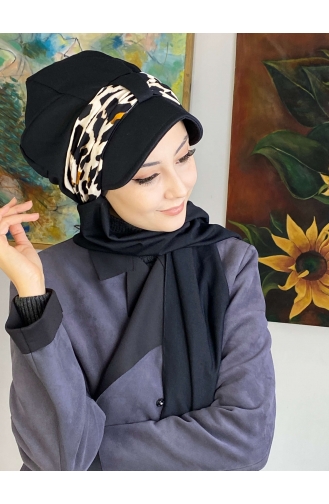 Black Ready to Wear Turban 827OCKTBRT-05