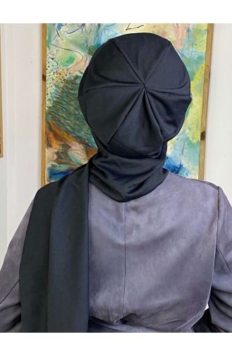 Schwarz Praktischer Turban 827OCKTBRT-06