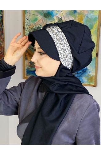 Schwarz Praktischer Turban 827OCKTBRT-06