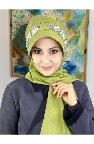 Pistachio Green Ready to Wear Turban 327OCKTBRT-01