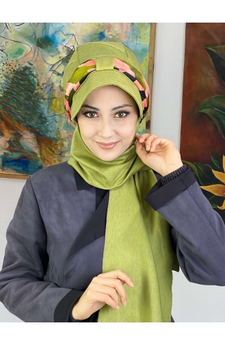 Pistachio Green Ready to Wear Turban 327OCKTBRT-02