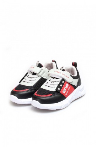 Red Children`s Shoes 991XA1226.SIYAH KIRMIZI BUZ