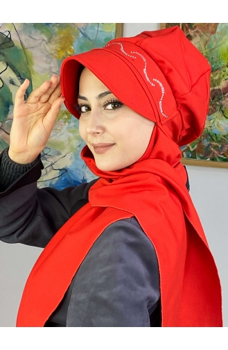 Granat-Blumen Praktischer Turban 2TŞŞAP27OCK-10