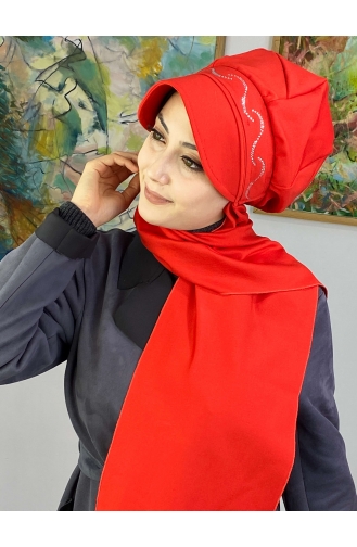 Granat-Blumen Praktischer Turban 2TŞŞAP27OCK-10